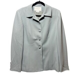 Jones New‎ York Blazer Suit Jacket Button Front Career Office Light Blue 12